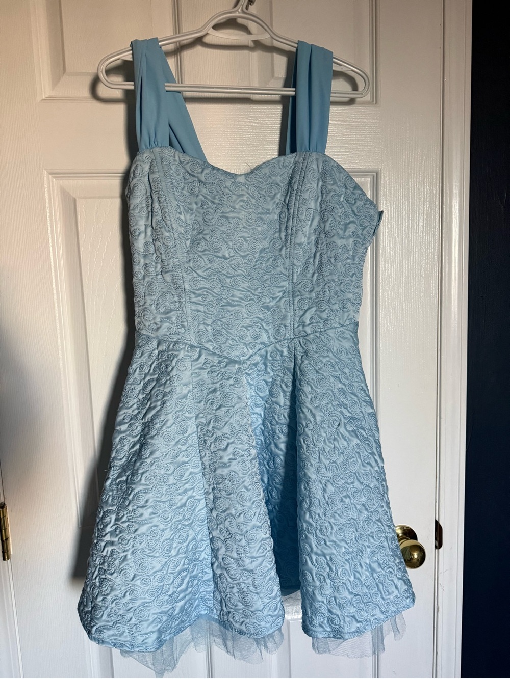 Spirit Halloween Powder Blue Lace Mini Dress